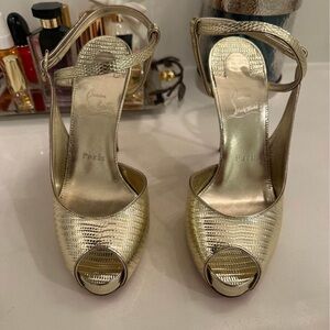 Christian Louboutin Gold Heels